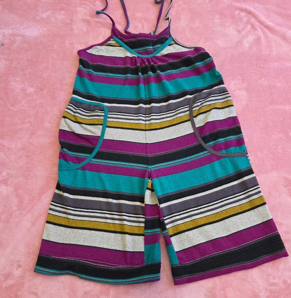Double Zero Striped Size Small Shorts/Overalls